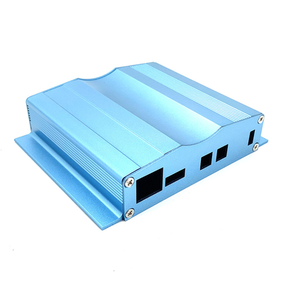 Blue Sand Blast Extruded Aluminium Housing Enclosures For Electronics Anti Rust